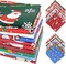 Christmas Fabric Bundles, 20 Pcs Different Pattern Christmas Quilting Fabric, Fabric Squares with Snowman and Santa Christmas Cotton Fabric Sewing Crafting DIY Supplies(9.8 x 9.8 Inch/25 x 25 cm)